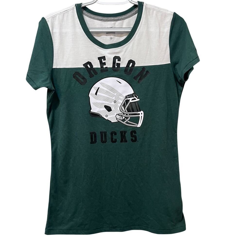 Nike NWOT Oregon Ducks Football Short Sleeve Top Green/White Medium